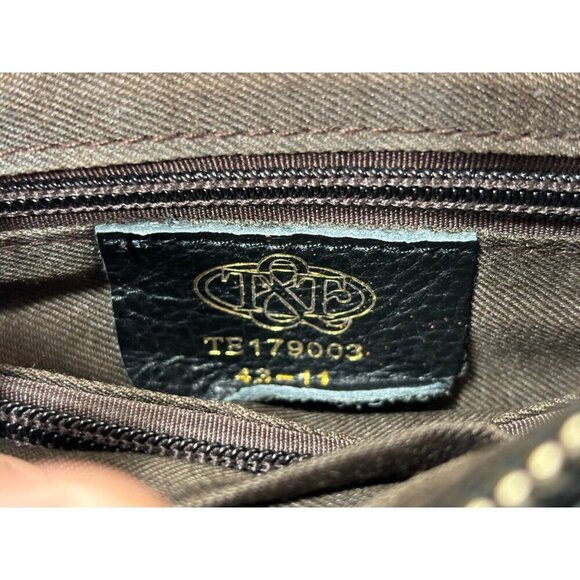 Tocco toscano Tenero Black Leather Zebra Print Crossbody Purse - Picture 9 of 13